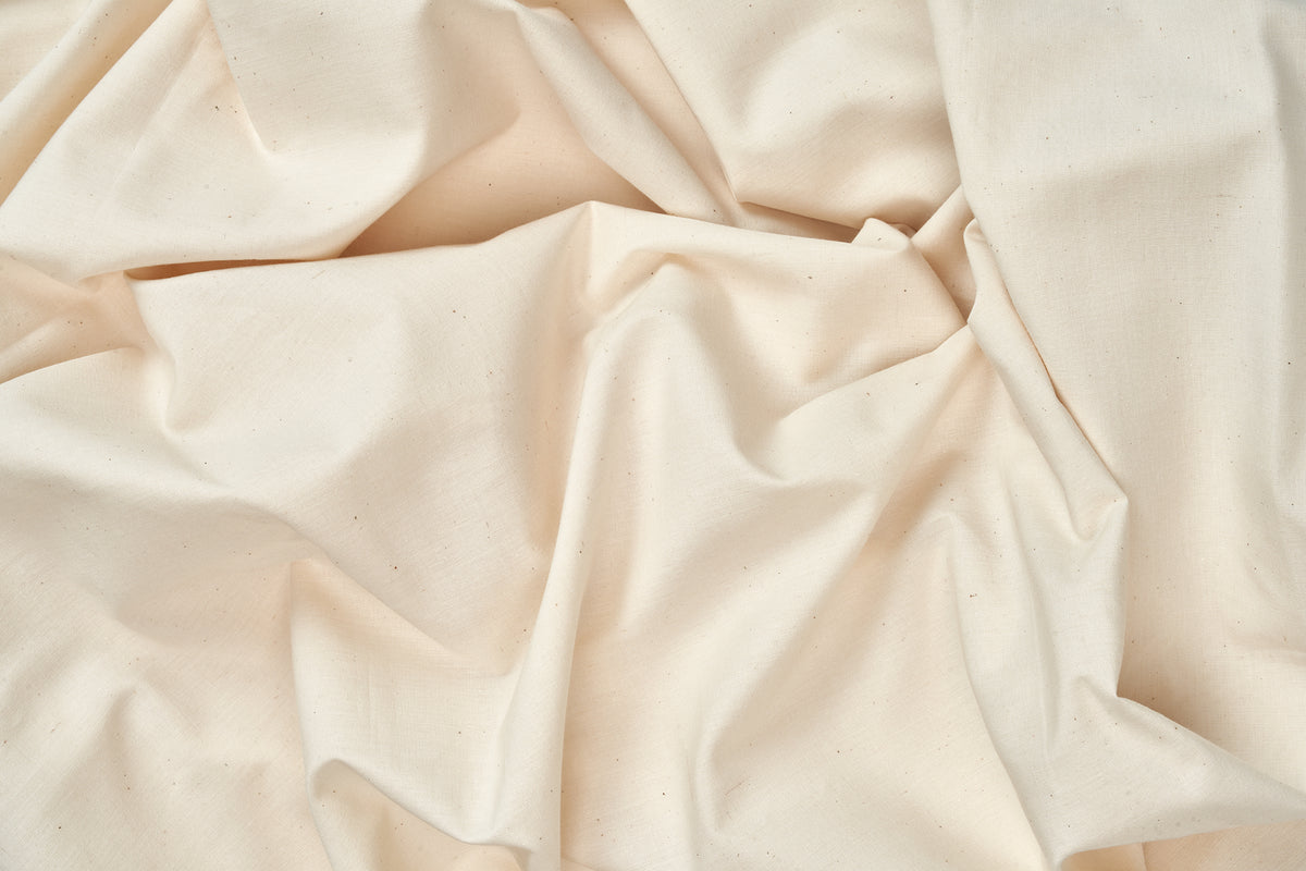Closeup of Fabric Color Natural Bed Pillow Cases / Covers Natural Cotton Made In USA