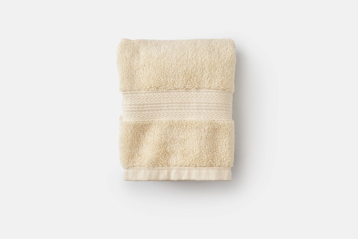 Folded Towel Color Natural Bathroom Hand Towels Luxury Natural Cotton Made in USA