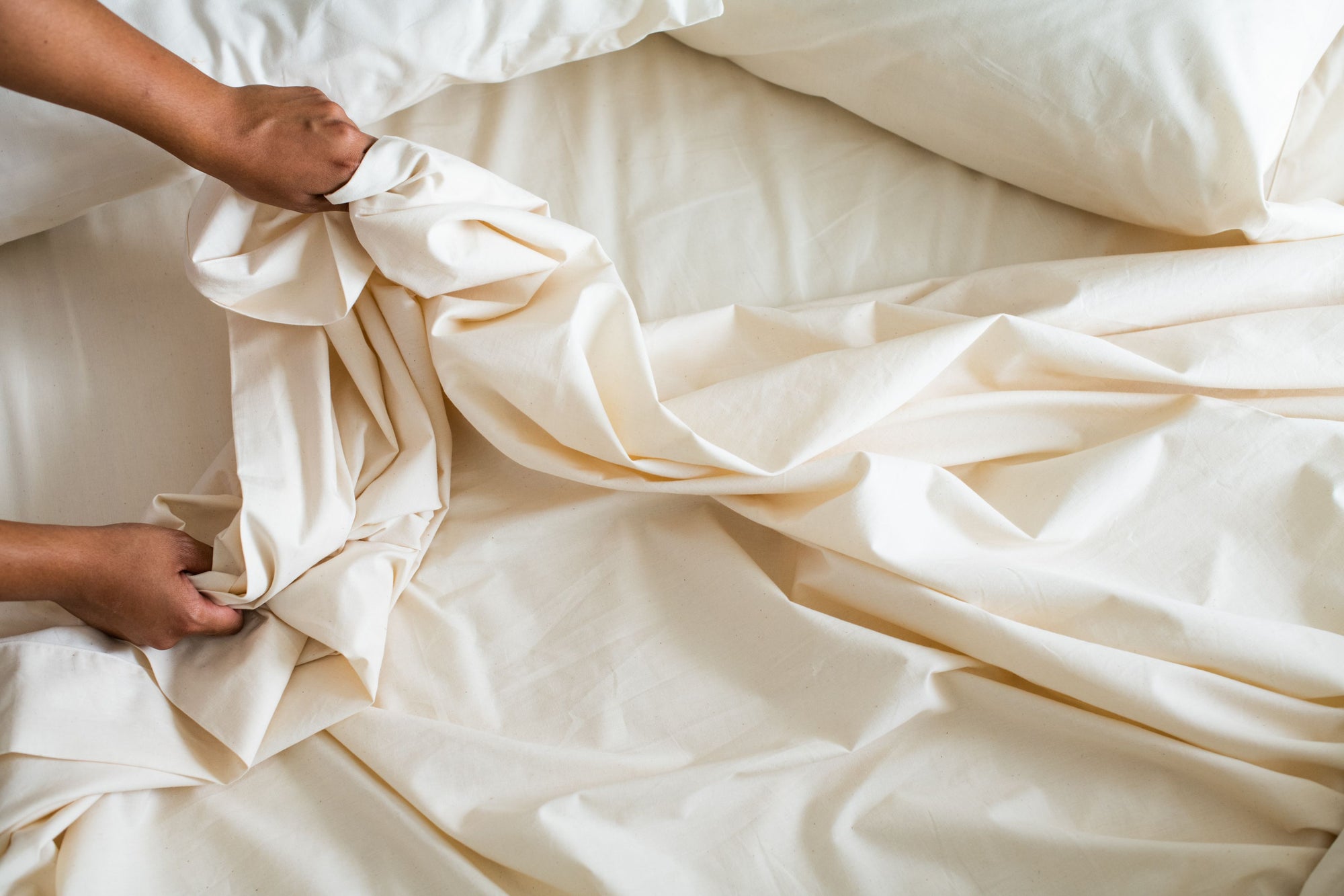 Add a comfortable base the fitted and flat sheets