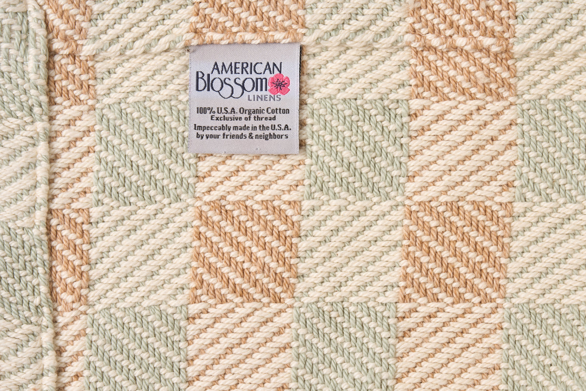 Block Pattern Cotton Blanket