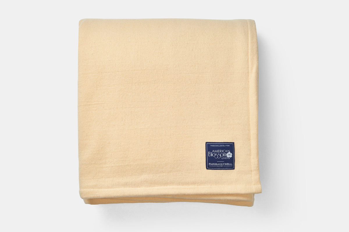 Top View of Blanket Honey Soft Lightweight Blanket 100% Virgin Wool Made in USA