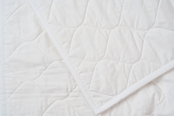 Close Up Color White Quilted Bedspread 100% Cotton Made in USA