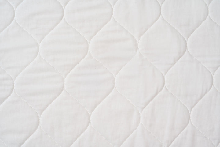 Closeup Color White Quilted Pillow Sham 100% Cotton Made in USA