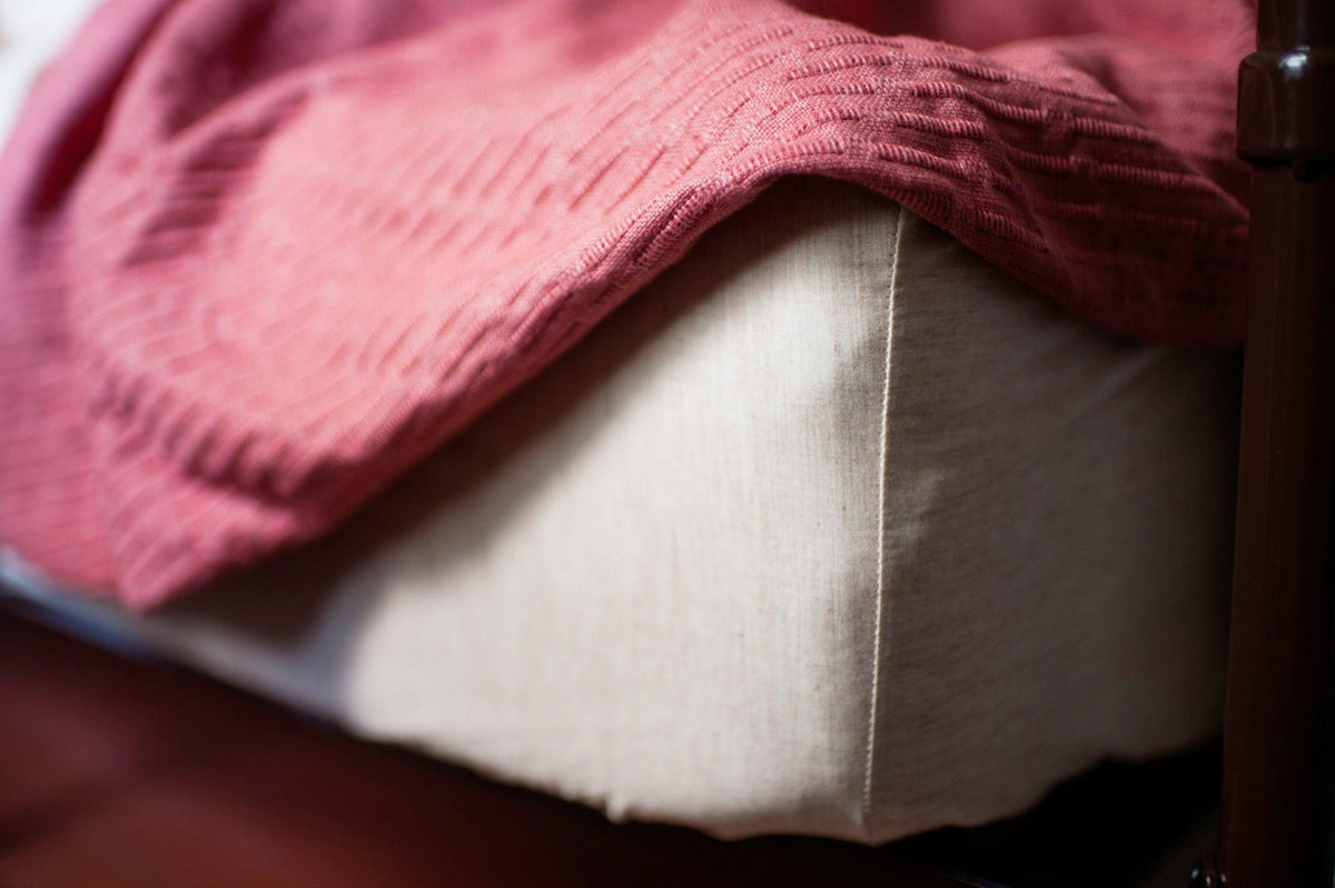 Colored Cotton Single [Separate] Fitted Bed Sheet