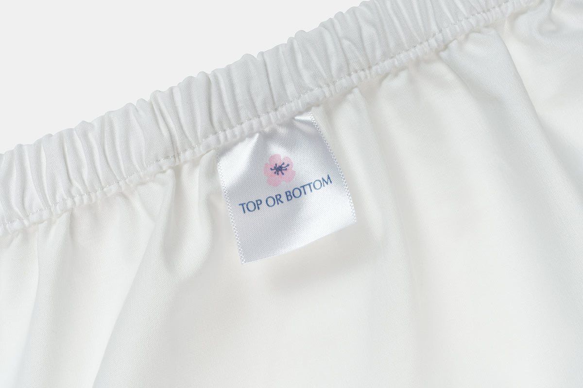 Fitted Sheet Tag Color White Bed Sheet Set Percale Natural Cotton Made in USA