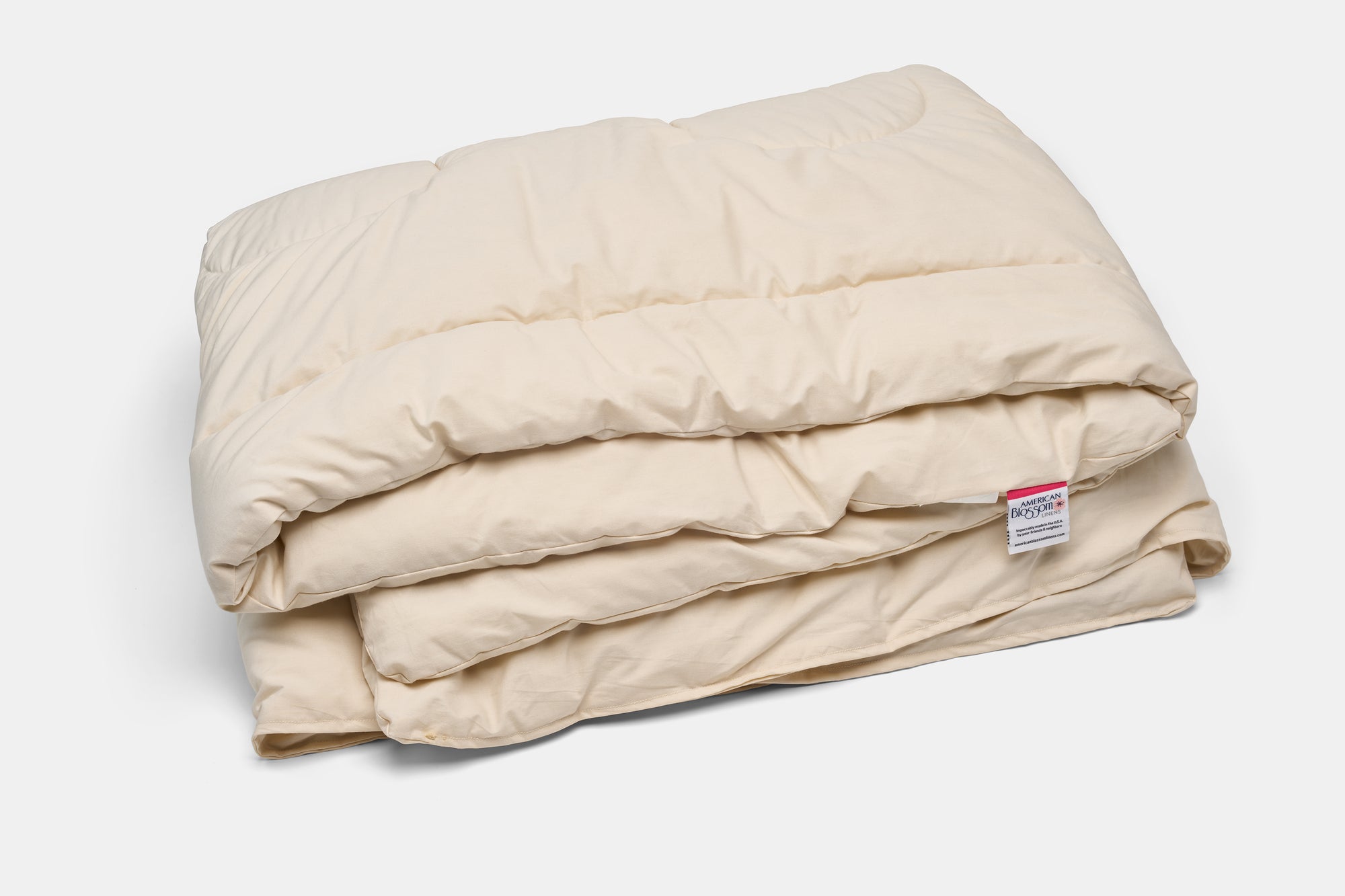 Folded Bedding Duvet Insert/Comforter Natural Wool USA Made