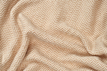 Folded Blanket Fabric American Harvest  Herringbone Weave Cotton Made in USA