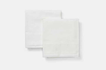 Folded Color White Cotton Pillowcases Made in America