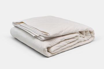 Folded Color White Quilted Bedspread 100% Cotton Made in USA