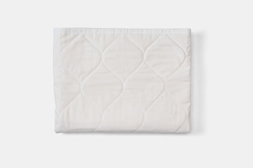 Folded Color White Quilted Pillow Sham 100% Cotton Made in USA