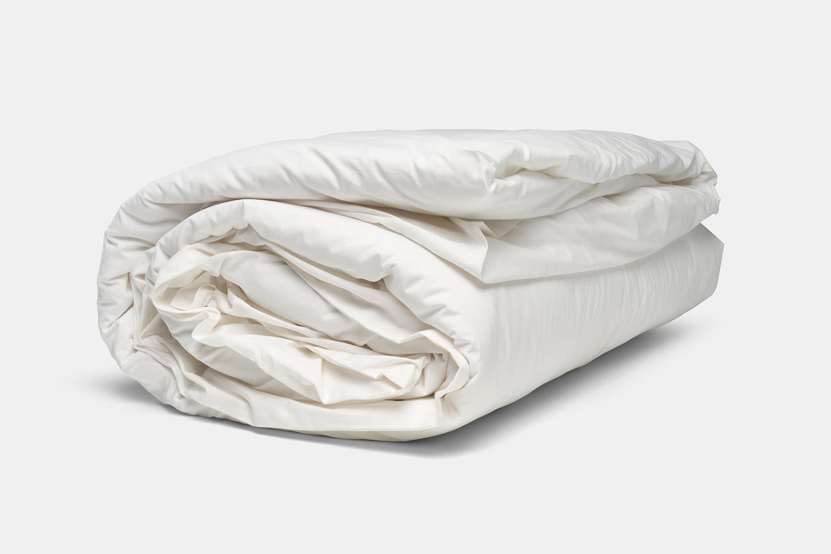 Folded Duvet With Duvet Insert Color White Duvet (Quilt) Cover Set Natural Cotton Made in USA