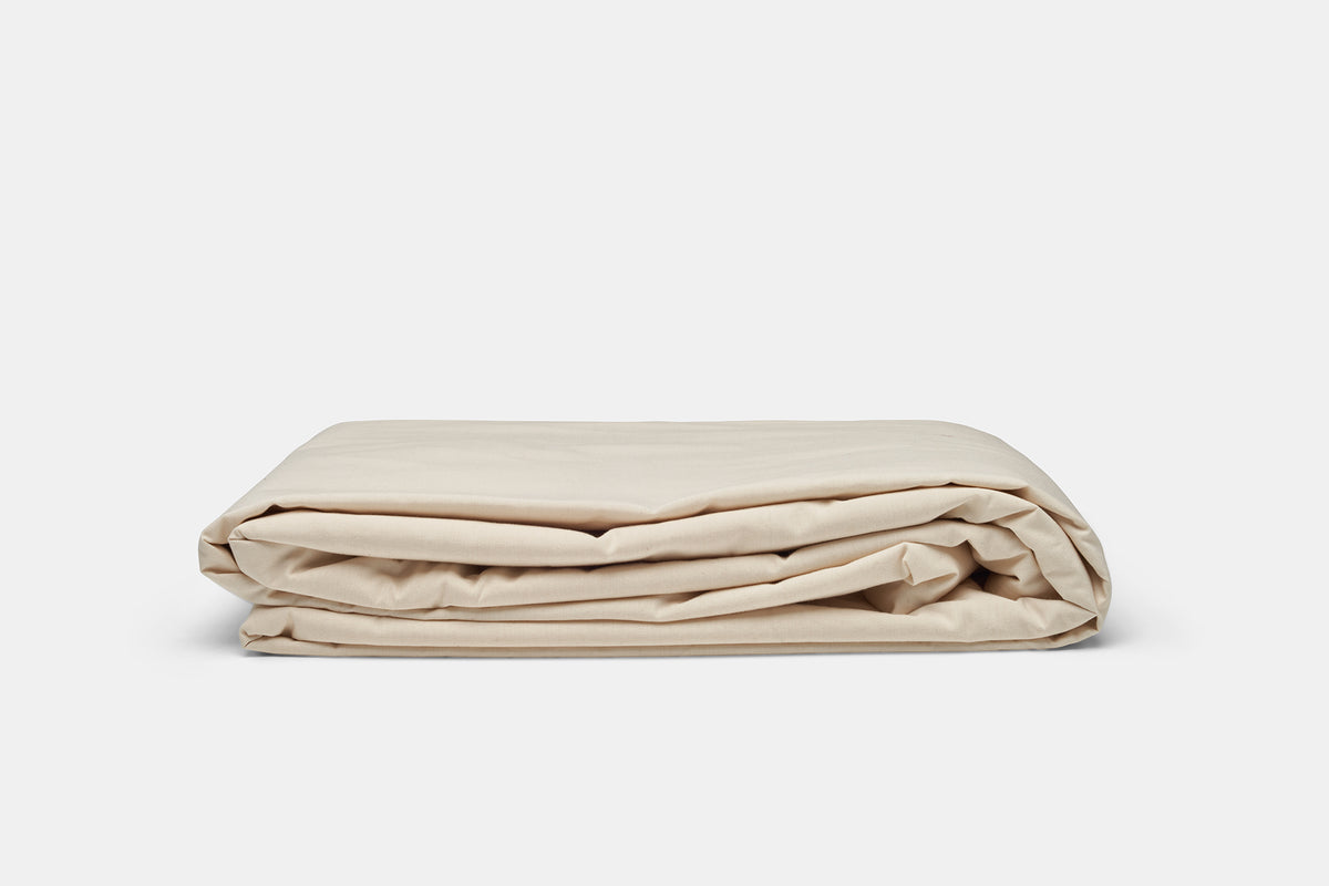 Folded Sheet Color Natural Bed Sheet Set Percale Natural Cotton Made in USA
