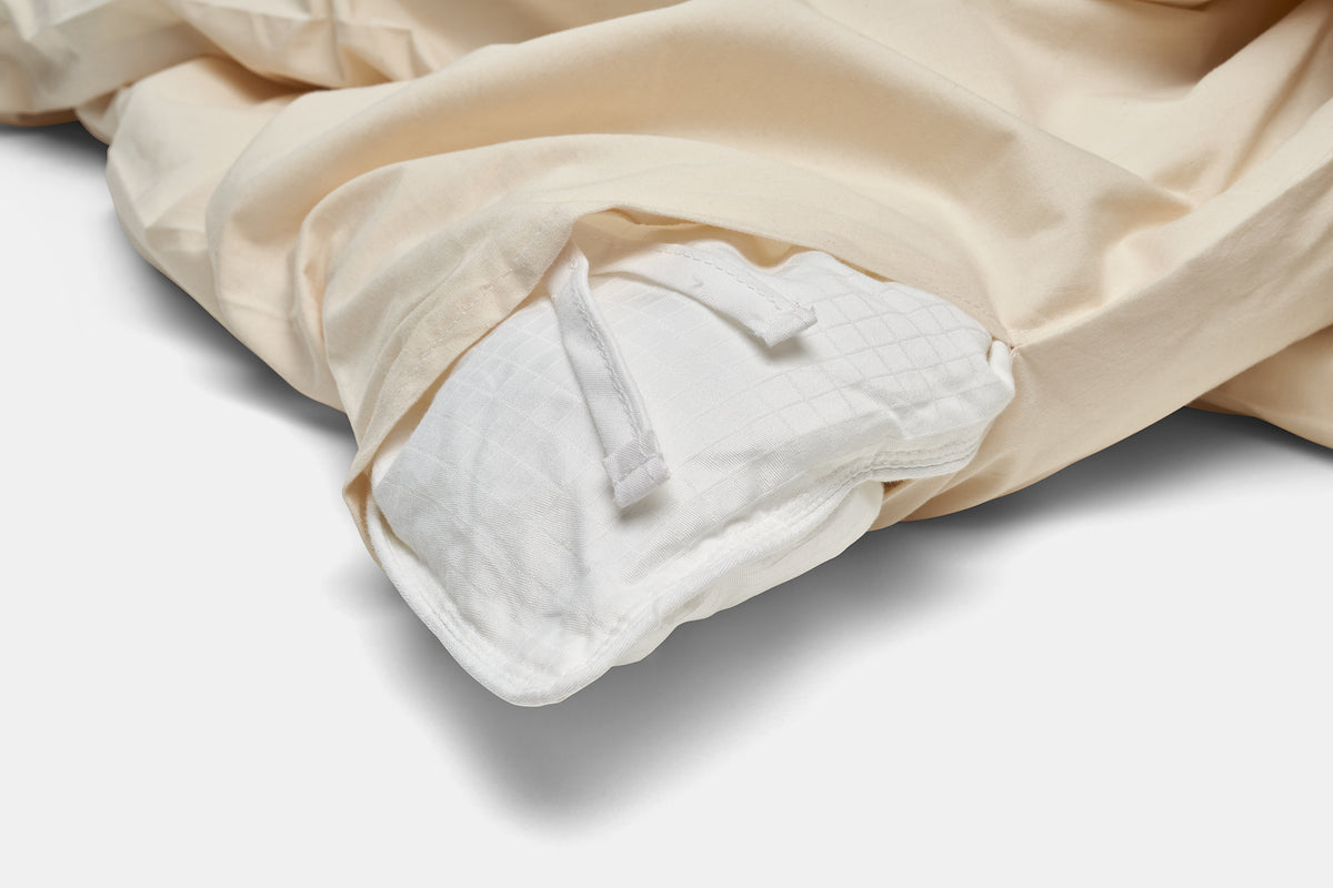 Hand Pull Closeup Color Natural Duvet (Quilt) Cover Set Natural Cotton Made in USA