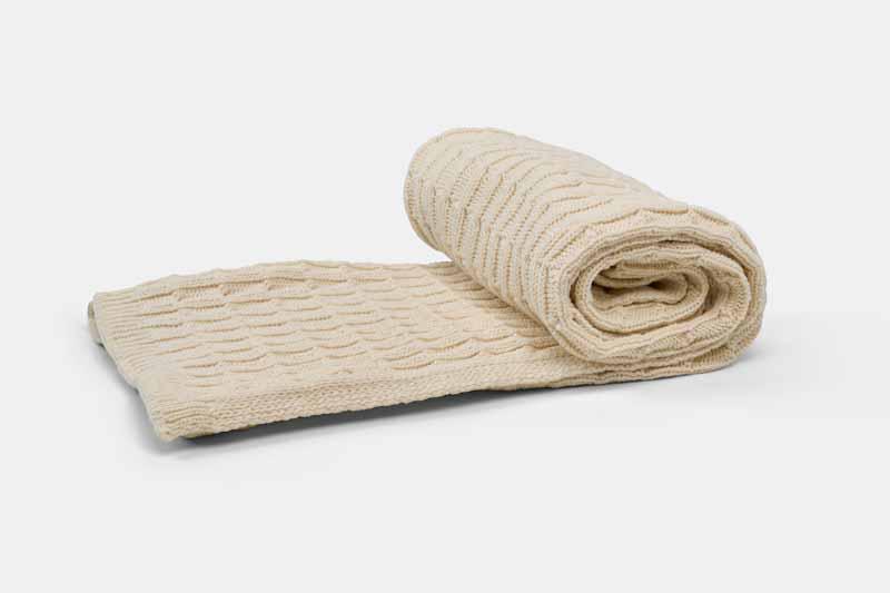 Folded Knitted Baby Blanket 100%  Cotton Made in USA