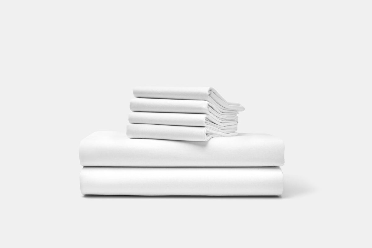 Percale Bed Set, Duvet Set &amp; Pillows Bundle