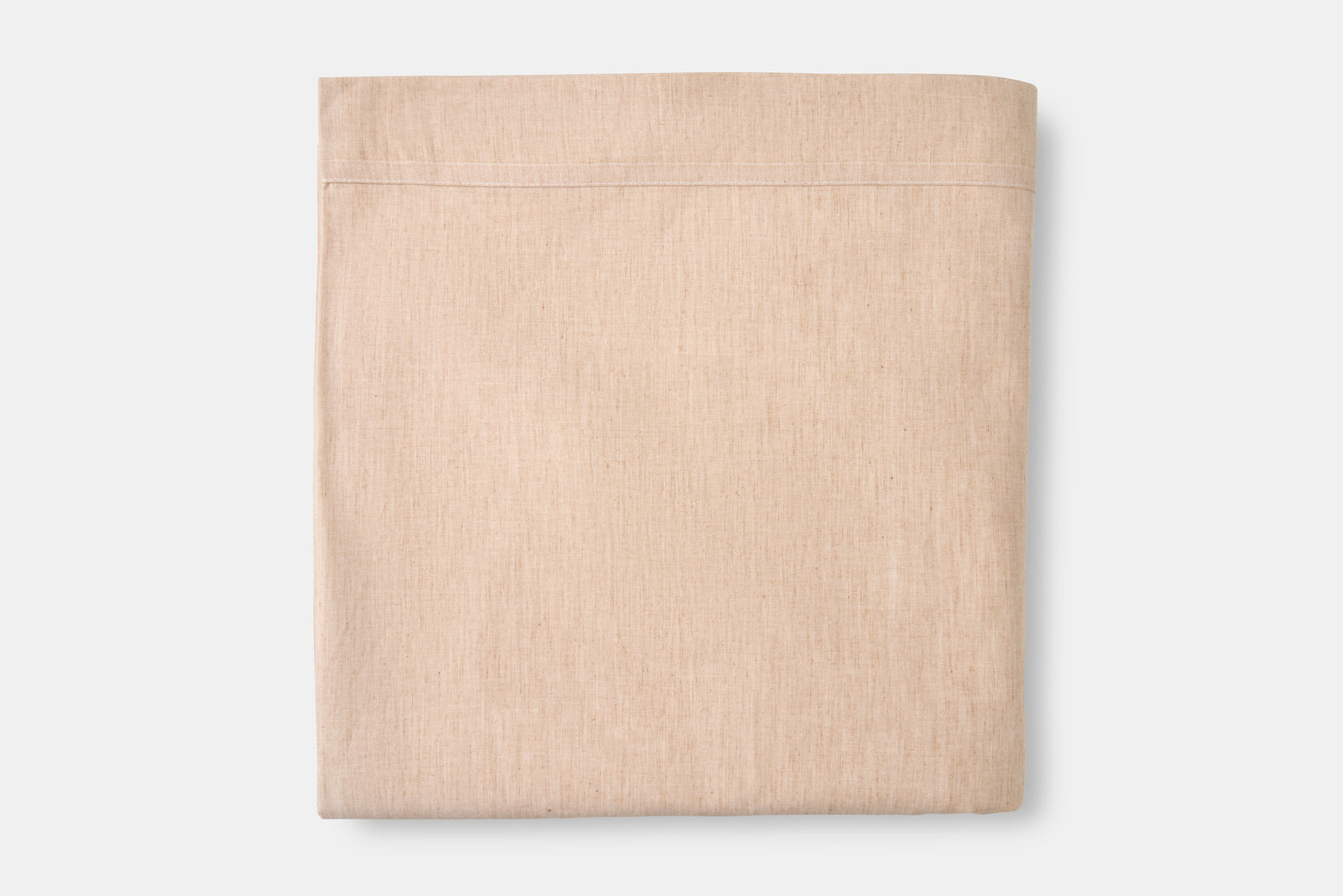 Closeup of Hem Foxfibre Colored Bed Sheet Set Natural Cotton Made in USA