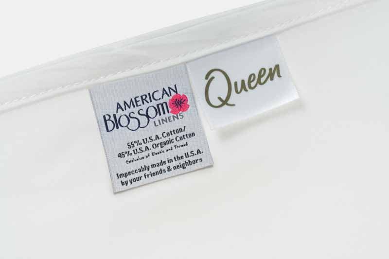 Size Tag Color White Single Flat Bed Sheet [Separate] Cotton American Made