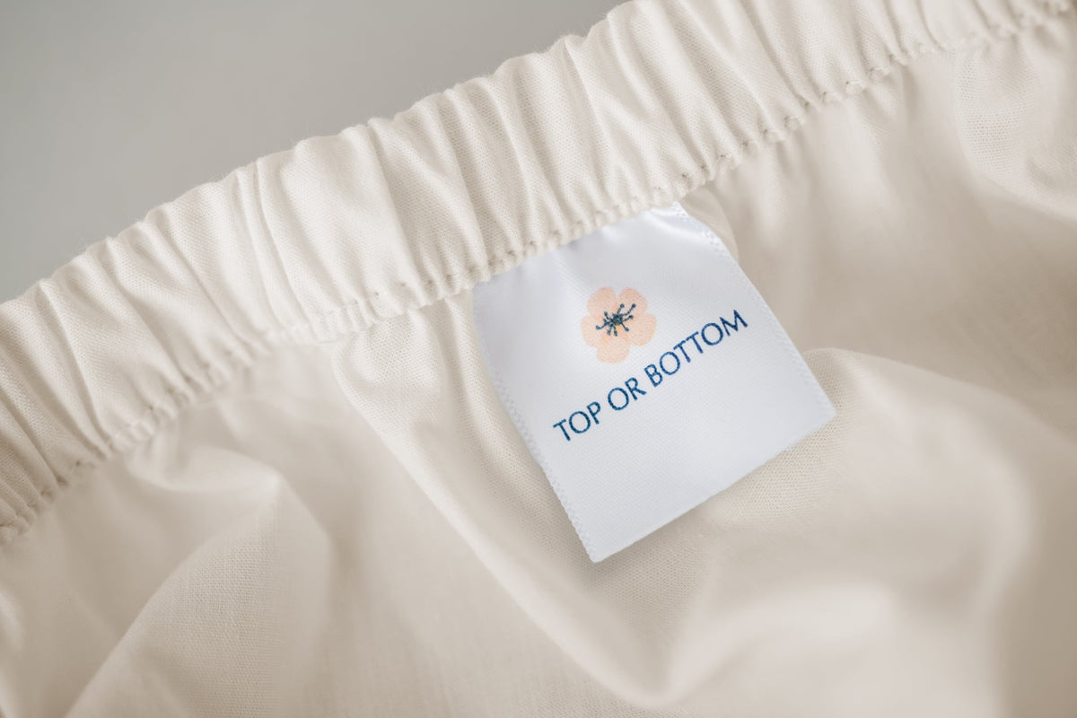 Tag Natural Single Fitted Bed Sheet Irregular| [Separate] Cotton | Made in USA