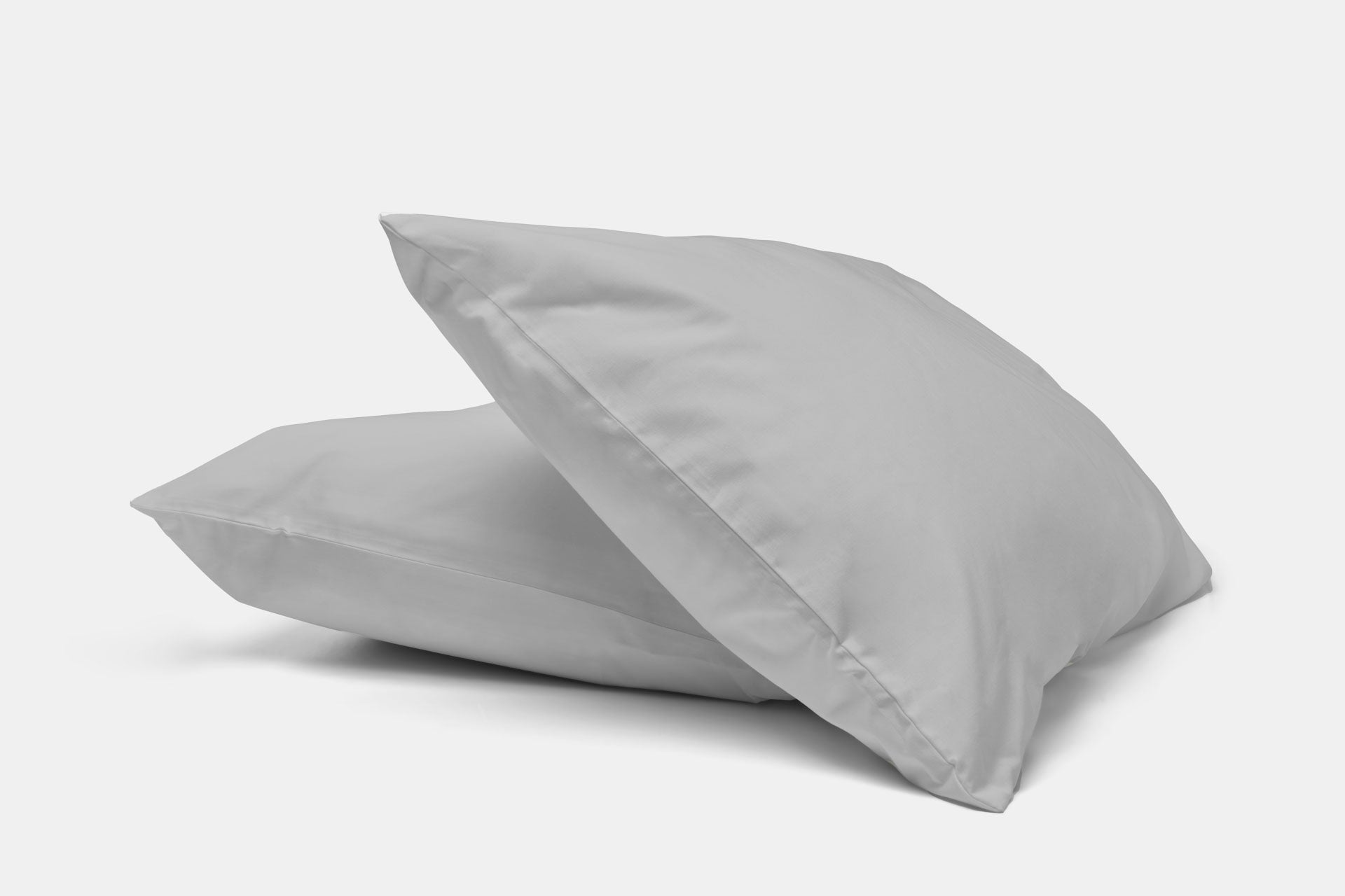 American Blossom Linens Natural Cotton Bed Pillowcases Standard Steel Grey