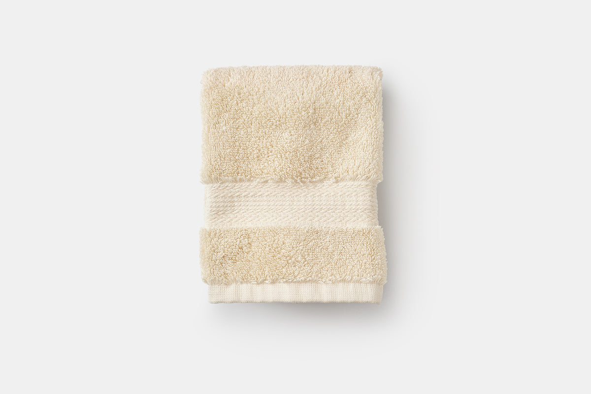 Folded Washcloth Color Natural Bathroom Washcloths Luxury Natural Cotton Made in USA