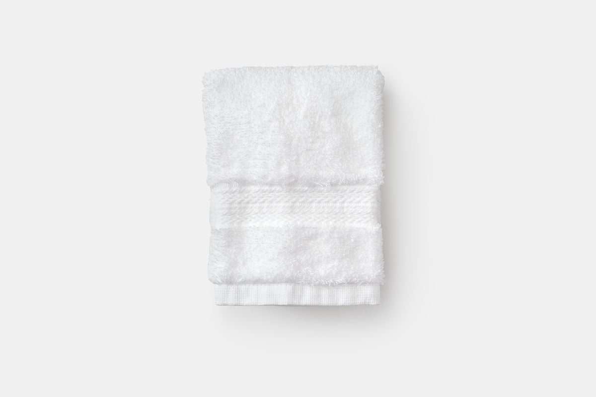 Folded Washcloth Color White Bathroom Washcloths Luxury Natural Cotton Made in USA