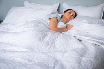 Woman under Covers Color White Quilted Bedspread 100% Cotton Made in USA