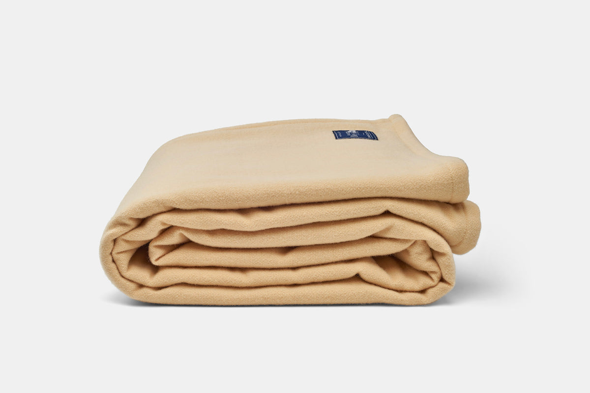 Folded Blanket Honey Soft Lightweight Blanket 100% Virgin Wool Made in USA