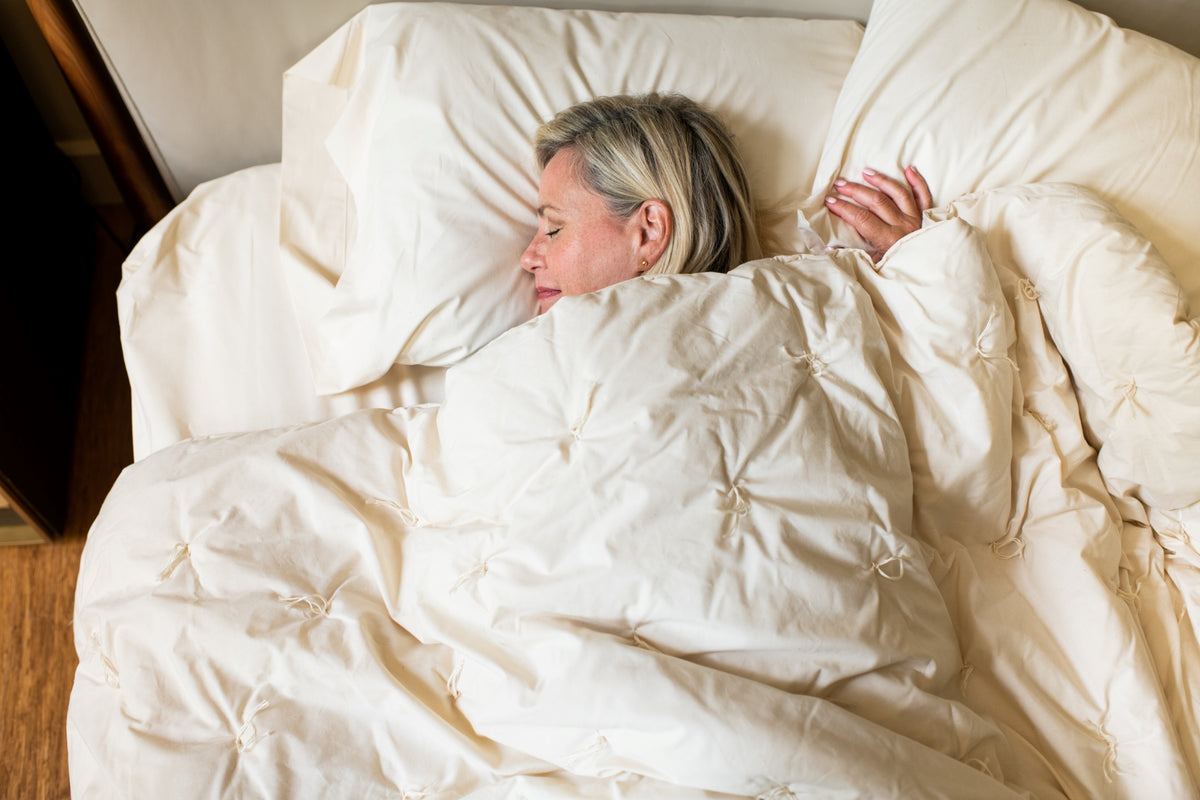Woman in Bed Bedding Duvet Insert / Comforter Natural Wool USA Made