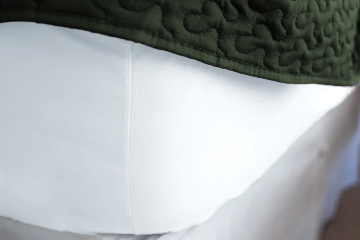 Fitted Sheet Corner Color White Single Fitted Bed Sheet [Separate] Cotton Made in USA