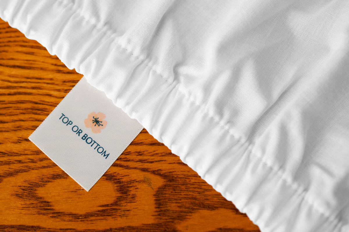 Fitted Sheet Tag Color White Single Fitted Bed Sheet [Separate] Cotton Made in USA
