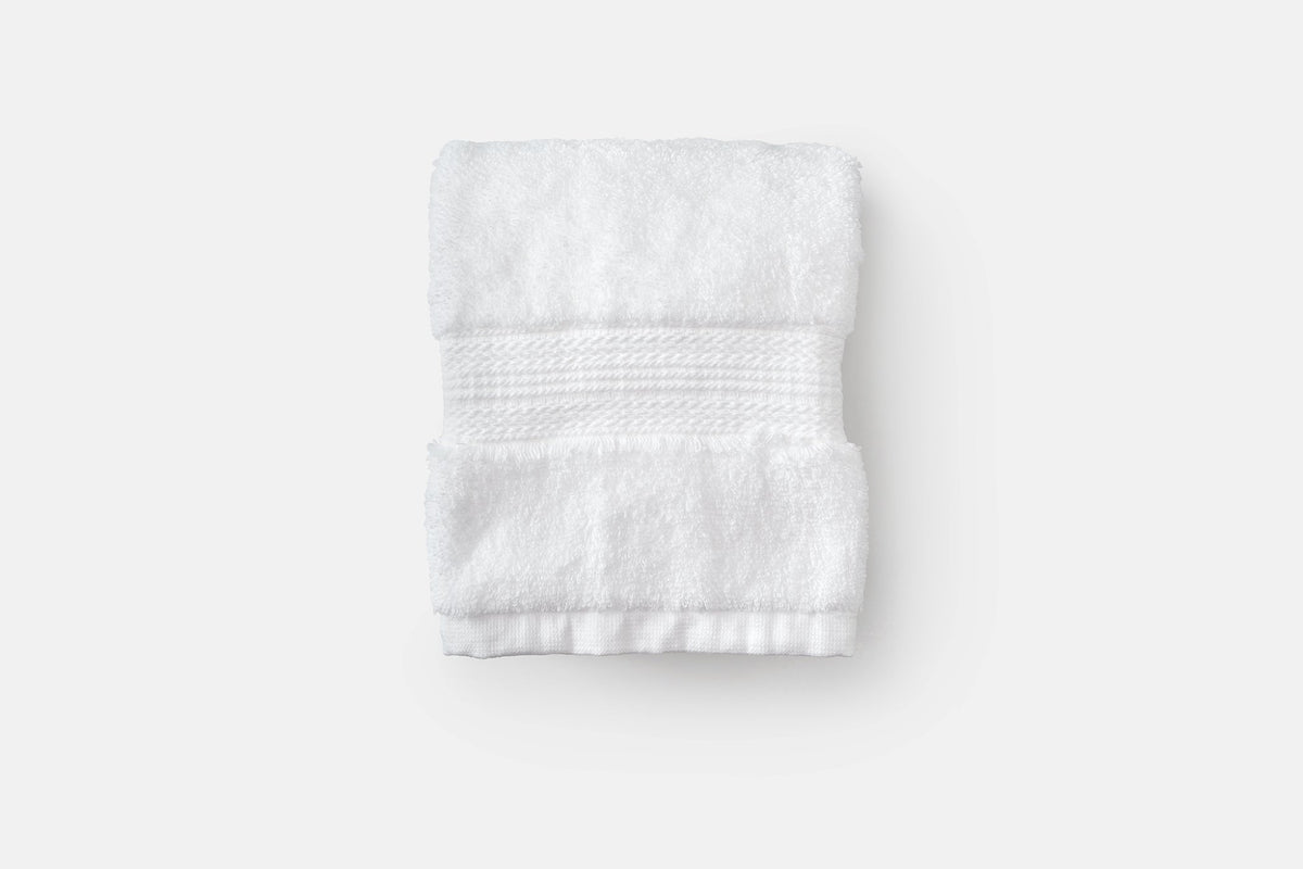 Folded Towel Color White Bathroom Hand Towels Luxury Natural Cotton Made in USA