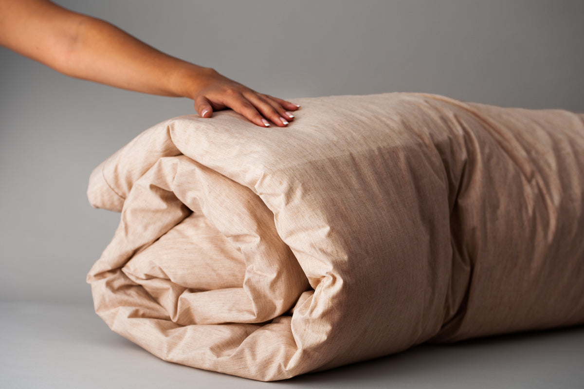 Rolled Cover with Duvet Insert Duvet Cover Set High Quality Foxfibre Colored Cotton Made in USA