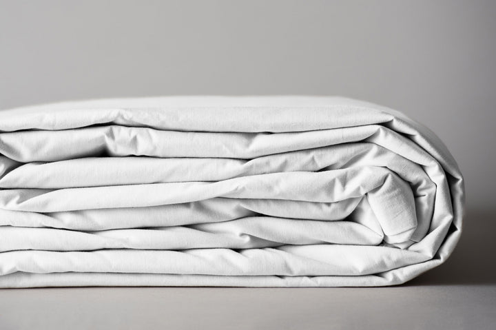 Side View Color White Duvet (Quilt) Cover Set Natural Cotton Made in USA