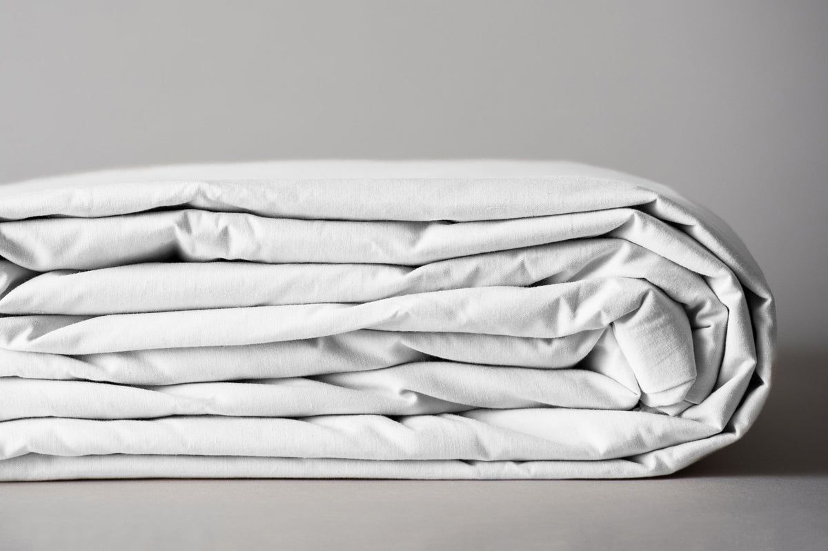 Side View Color White Duvet (Quilt) Cover Set Natural Cotton Made in USA