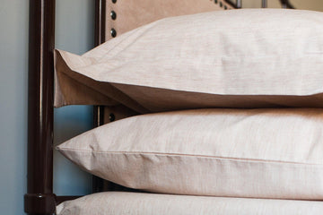 Stack of Bed Pillow Cases /Covers Foxfibre Colored Cotton American Made