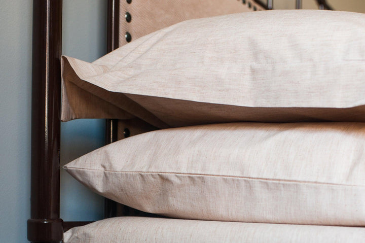 Stack of Bed Pillow Cases /Covers Foxfibre Colored Cotton American Made